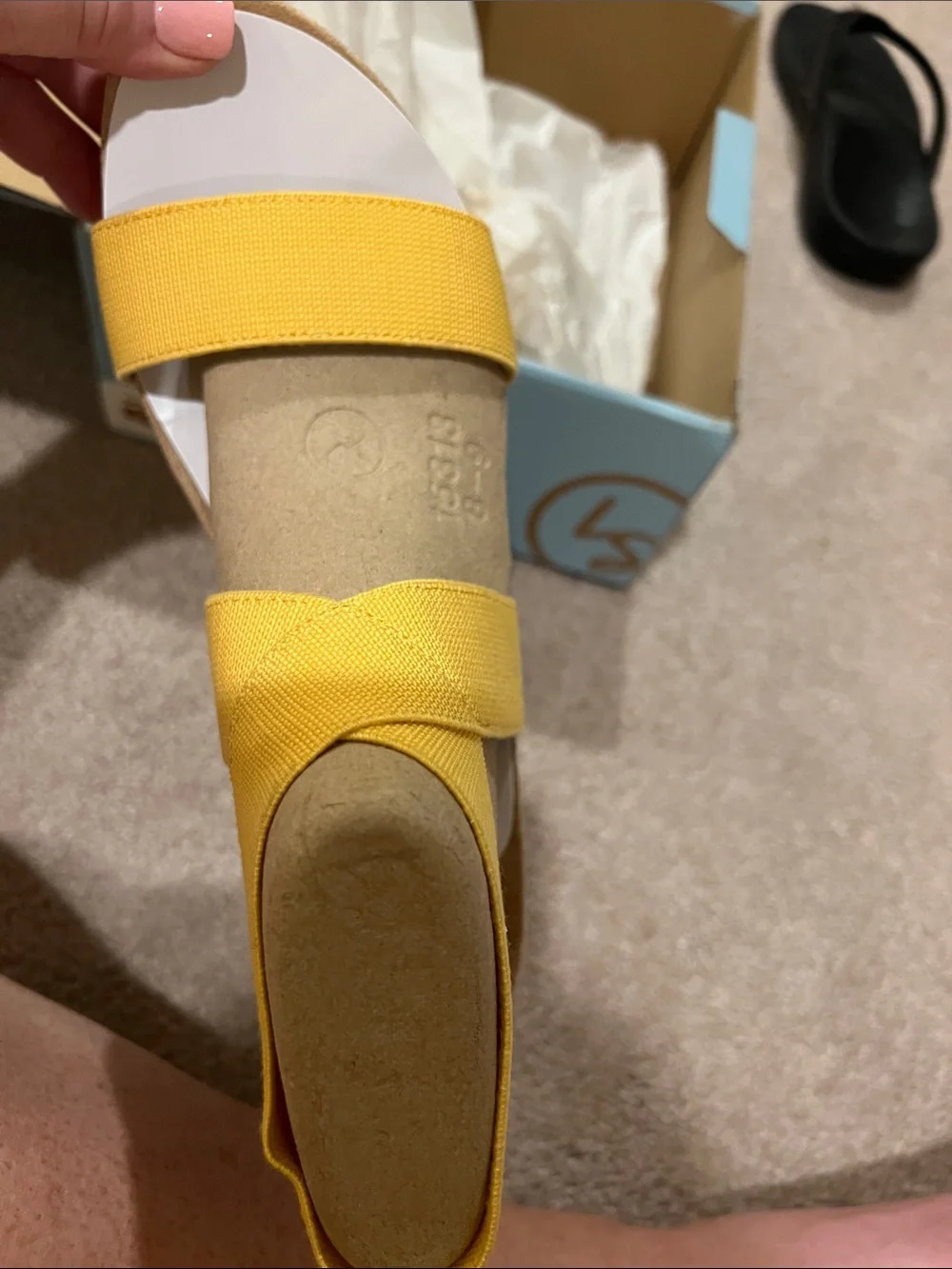 Life Stride Del Mar Marigold Gore Cork Wedge Sandals, NIB - Picture 4 of 4
